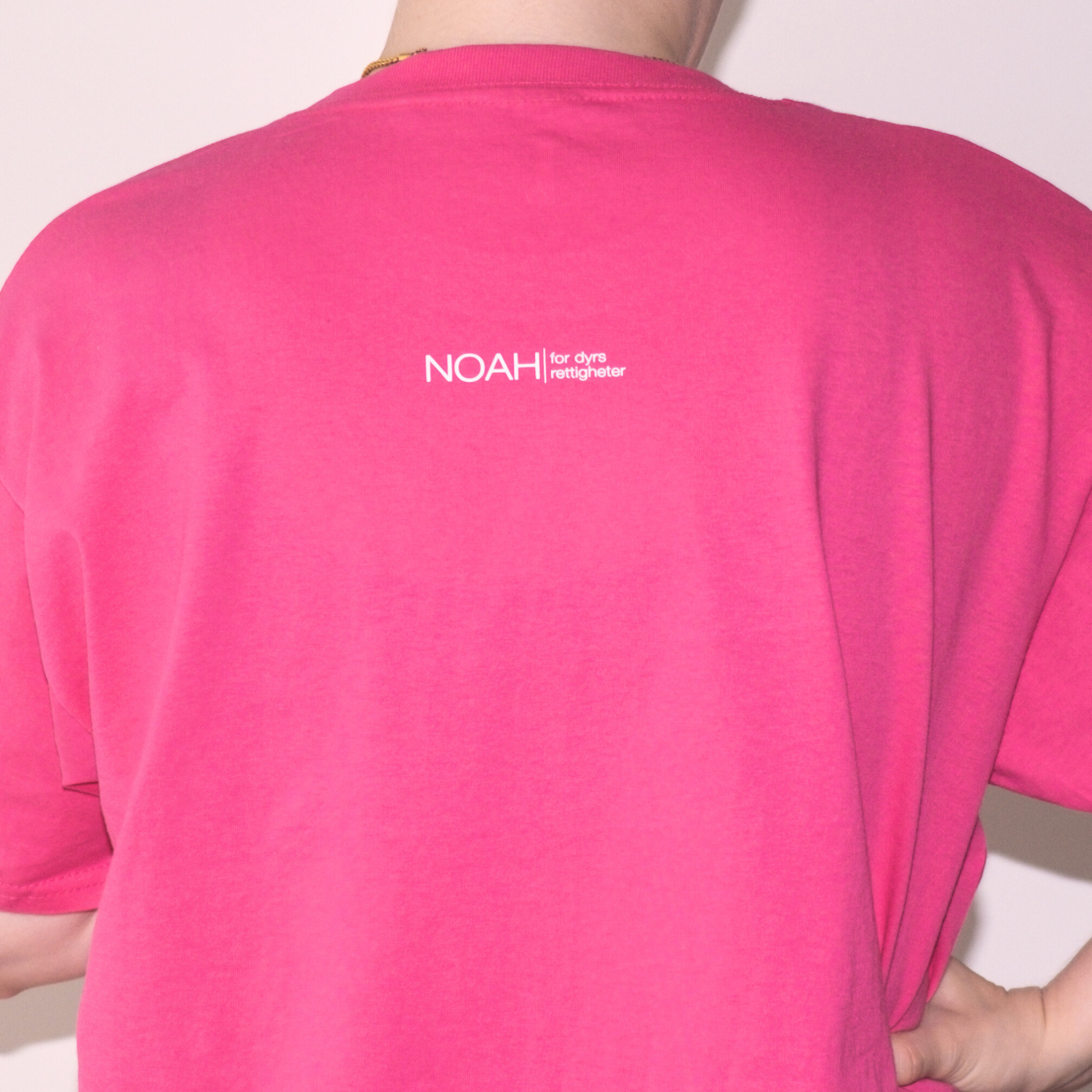 T-skjorte dyrevenn (mørk rosa)