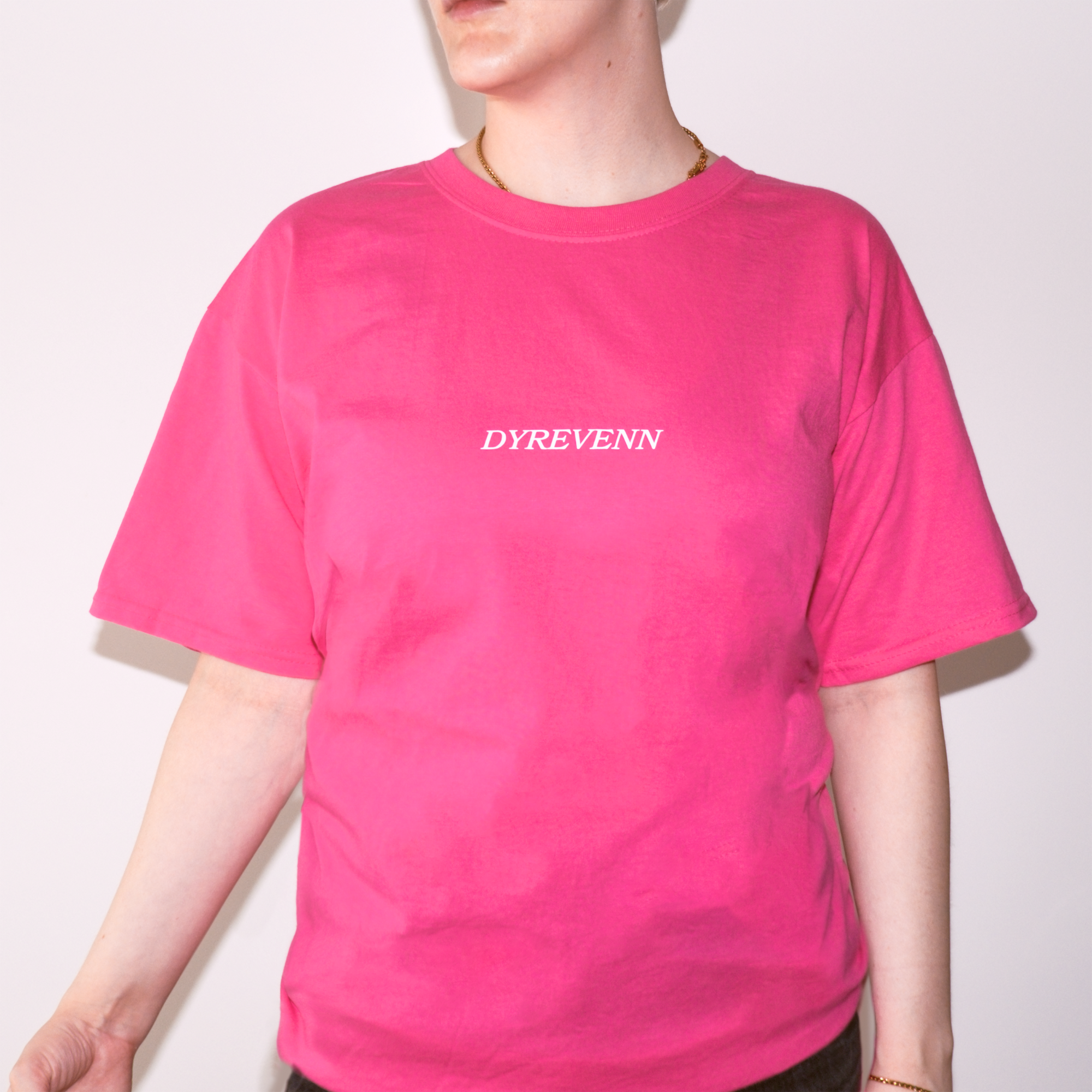 T-skjorte dyrevenn (mørk rosa)